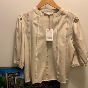 Vanessa Suede Top Cream